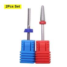 Easy Nail 1/2 piezas Brocas de carburo profesionales XXF de 3/32" 5 en 1, brocas de acero de tungsteno de alta gama, brocas para cutículas que eliminan rápidamente para manicuristas, salón de uñas, manicura, pedicura, pulido de gel - Multicolor - Ver 9