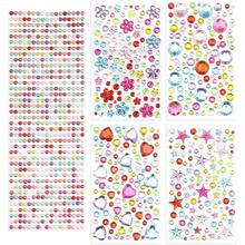 Gem Stickers, 936PCS Rhinestones Crafts, Back To School Teacher Reward Stickers Class, Self Adhesive Gems Crafts, Jewel Bling Sticker, Face Gems Makeup, Sticker Dance Teacher - 彩色寶石 - 查看 4