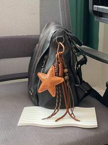 心形扣星形串珠吊坠 DIY 包饰 包袋装饰配件 猎豹纹背包装饰 汽车配件 女士包袋钥匙扣