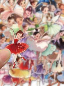 SCXXBSW 50pcs Ballet Cartoon Graffiti Stickers Decorative Handbooks Water Cups Notebook Luggage Double Transparent Stickers - Multicolor - View 7