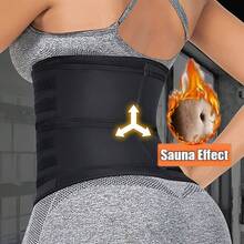 一件式女士桑拿服，束腰塑形背心，带胸部支撑，粘扣设计，收紧腰部 - 彩色 - 查看 4