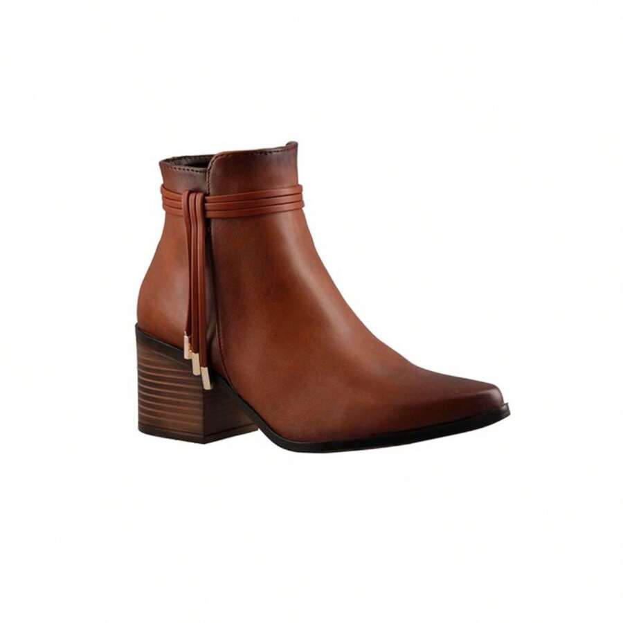 BOTIN MUJER COLOR CAFE PARA EXTERIOR - Marrón - Ver 1