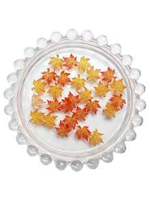 80 pezzi di decorazioni per unghie, assortimento misto di colori caldi autunnali e invernali, foglie d'acero 3D in resina a fondo piatto, accessori per arte di unghie fai-da-te, scrapbooking, gioielleria, decorazioni per orecchini da matrimonio, accessori fai-da-te, vacanze natalizie, adatti per il fai-da-te domestico e per i saloni di manicure professionali