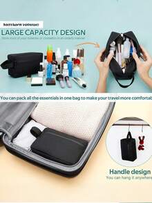 1个定制男士个性化旅行洗漱包，可定制姓名，男士可折叠轻便旅行化妆包，涤纶材质，大容量，带拉链隔层、顶部提手和高品质拉链，是收纳基本美容和剃须用品的理想之选，旅行必备收纳包，送给女友、男友、朋友的理想礼物，旅行收纳神器。 - 彩色 - 查看 4