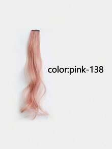 50 厘米/20 英寸儿童彩色卷发夹入式接发，高温纤维波浪发片