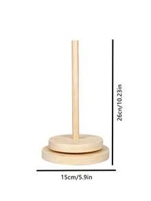 1 件木制纱线收纳架，桌面旋转纱线收纳架，简约设计