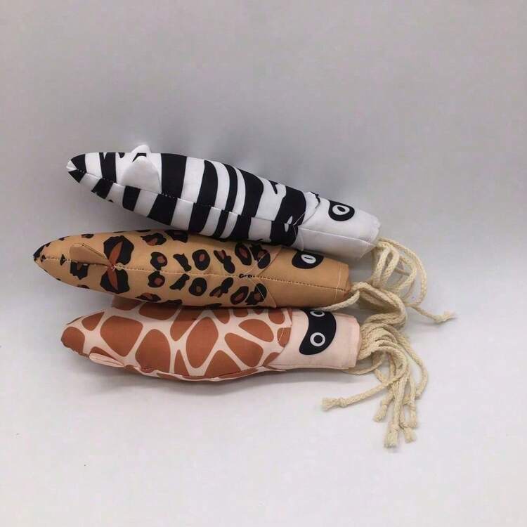 Pet Supplies, Dog Toys, Cotton Rope, Squid, Three Color Zebra Deer Skin Pattern, Squeaking Sound, Grinding Teeth Toy, Dog Puzzle, Gnawing Sound Toy, Toys That Can't Be Broken By Biting - Multicolor - View 5