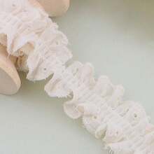 1yards Exquisite High-End Double-Layer Stretch Three-Dimensional Ruffled Ruffle Lace Mesh Lace Embroidery Ribbon Fabric, Sewing Material Suitable For Diy Dresses, Hair Accessories, Home Decor, Hand Sewing Crafts, Women's Underwear - Multicolor - View 8