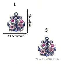 1pc/2pcs/3pcs Ship Anchor & Floral Combination Heat Transfer Stickers, Suitable For DIY Hoodies, T-Shirts, Sweatshirts, Jeans, Backpacks, Tote Bags, Pillowcases And Retro Baseball Caps. Durable Washable Plastic Stickers For Crafting And Decorating - Easy To Iron, Perfect Gift For Crafters And DIY Enthusiasts