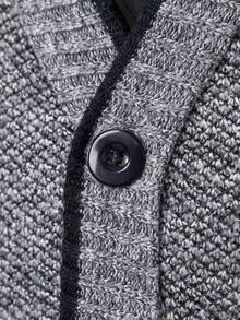 Men's Elegant Casual Comfortable V-Neck Knitted Cardigan Sweater, Spring/Autumn/Winter, Long Sleeve Top