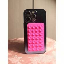 1Pc Silicone Suction Silicone Suction Cups Square Phone Case Back Silicone Suction Cups 28pcs Large Suction Silicone Cell Phone Suction Cups Silicone Suction Phone Case Card Holder Card Holder Wallet Business Card Holder Credit Card Holder Card Holder Women For Women For Men Compatible With IPhone, Android Phone, Gift For Birthday, Family, Friends Phone Holder, Phone Stand, Phone Accessories - Màu Hồng Tươi - Xem 3