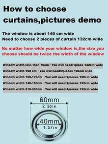 1pc Perforated Vintage Floral Leaf Pattern Semi-Sheer Curtain, Farmhouse Style For Bedroom, Study, Balcony, Living Room, Casement Window - Multicolor - View 4