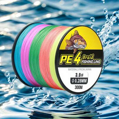 1 pieza Línea de pesca trenzada de 300M/11811 pulgadas, línea de pesca multifilamento para pesca de carpa al aire libre