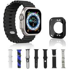 Reloj súper inteligente Ultra2 R80, reloj deportivo multifuncional, batería incorporada y múltiples correas, reloj digital, carga inalámbrica y llamadas Bluetooth, monitorea hasta 100 modos deportivos, compatible con Android e iOS, adecuado para hombres y mujeres. - Negro - Ver 1