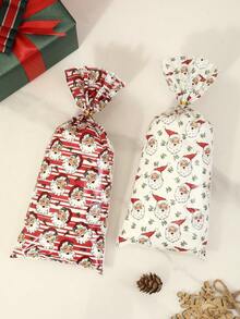 50/100Pcs Merry Christmas Plastic Gift Bags, Christmas Xmas Gifts Wrapping Bags Pink Snowman Xmas Tree Snowflakes Christmas Cellophane Treat Bags, Christmas Decorations For Home 2025/2026 New Year Packaging Bags Christmas Decorations Christmas Decor Christmas Gifts Christmas Wrapping Paper Christmas Party Supplies Christmas Gift Bags