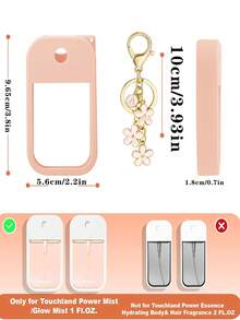 2 件 Touchland 1 盎司（30 毫升）洗手液喷雾瓶保护套，26 个花朵和字母喷雾瓶标记，硅胶防摔防撞保护套，带钥匙扣设计，方便旅行携带，可挂在包、钥匙或儿童背包上，耐磨、防水、可重复使用 Touchland 洗手液喷雾保护套，旅行、户外、礼物、万圣节礼物、圣诞节礼物 - 紫色 - 查看 2