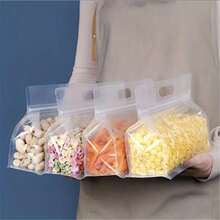 5 Reusable Silicone Leak-Proof Food Storage Bags For Nuts, Grains, Vegetables, Fruits And Snacks, Kitchen Storage Bags, Travel Storage Containers - XL 11.81x9.06英寸 - 查看 2
