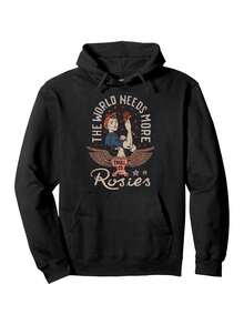 Sudadera con capucha de diseño divertido para hombres, negra, de manga larga, diseño de moda - Negro - Ver 1