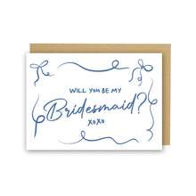你愿意做我的伴娘吗？卡片，伴娘邀请卡，简单的伴娘卡，送给亲密朋友的简单卡片，简洁优雅 - 彩色 - 查看 9