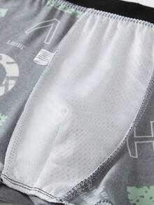 4 件装男士内裤，运动平角内裤，舒适平前短裤，适合青少年 - 彩色 - 查看 5