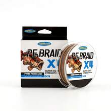 Línea de pesca trenzada - Rendimiento de alto rendimiento de grado profesional para agua salada y agua dulce - Línea de pesca de colores trenzada de 4 hebras de 300M talla grande fuerte y multifilamento PE para mayor visibilidad