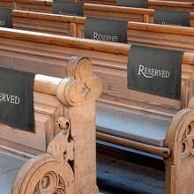 46*30cm Black & Gray Chair Back Seat Reservation Card - Pre-Ordered For Restaurant, Wedding, Various Holiday Parties, Fabric Reserved Sign - Multicolor - View 4