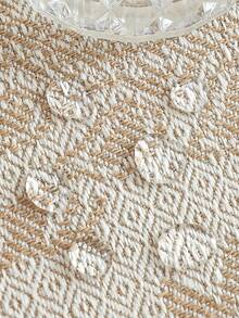 1pc Waterproof Floral Wreath Pattern Tablecloth, Minimalist Nordic Style Decorative Table Cover, Suitable For Home, Kitchen, Coffee Table, TV Cabinet, Holiday Gatherings, Birthdays, Weddings, Hotels, Photography Backdrops, Seasonal Gifts, Multiple Sizes Available - Coffee Brown - View 2