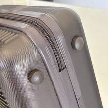 Travel Toiletry Bag ABS Rigid Makeup Organizer Carry-On Case TOP - Coffee Brown - View 3