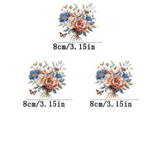 1/2/3pcs Floral & Butterfly Pattern Heat Transfer Stickers, Colorful Cartoon Design, Washable DIY Applique Patches, Suitable For Clothing, T-Shirts, Jeans, Backpacks, Washable Heat Transfer Patterns