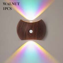 LED Bewegungsmelder Nachtlicht, Induktionslampe, LED Wandleuchte, kabellose aufladbare magnetische Leuchte mit Sonnenuntergang-Atmosphäre, für Schlafzimmer, Flur, Treppe, Smart Home Dekoration - 3-Farben & Sonnenuntergang Lichteffekt, ohne Verkabelung, einfache magnetische Installation, USB-betrieben, 1200mAh Akku, 2 Modi (Immer an/Sensor), einstellbare Helligkeit, minimalistisches Design, hochwertige LED-Beleuchtung für Wohndekoration