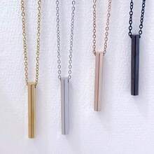 Sześciokątny naszyjnik ze stali nierdzewnej w kształcie trójwymiarowej kolumny, długi wisiorek, stosowany w celu łagodzenia stresu, odpowiedni do naszyjników hip-hopowych dla mężczyzn i kobiet, akcesoriów odzieżowych i biżuterii