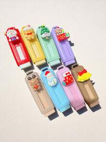 1 pieza Borrador retráctil navideño de dibujos animados lindo, limpio y con poco polvo, para estudiantes