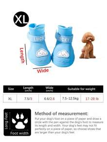 4pcs Silicone Large Dog Rain Boots, Waterproof Anti-Slip Pet Shoes, Easy To Clean One-Piece Design, Suitable For Medium And Large Pets - Multicolor - View 10