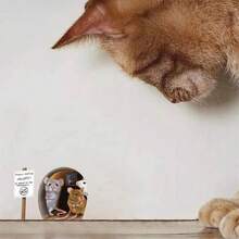 Naklejka ścienna 3D z mysią dziurą, urocza naklejka ścienna z podglądającą myszą, zdejmowana naklejka z PVC do salonu, sypialni, kuchni, dekoracyjne naklejki ścienne, wystrój pokoju, naklejki ścienne, wystrój domu, dekoracje świąteczne, dekoracje świąteczne, dom