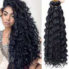 Păr croșetat Ocean Wave 18/24 inch 6 pachete păr croșetat cu onduleuri adânci păr sintetic creț împletit croșetat