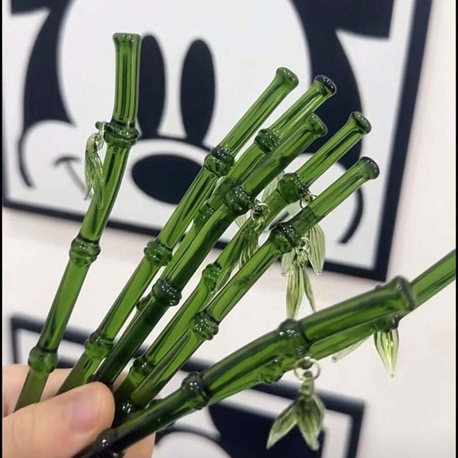 2025 New Chinese Style Green Resin Bamboo Leaf Hairpin For Women Vintage Acrylic Chopstick Hair Accessory - màu xanh lá - Xem 1