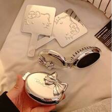 High-Grade Silver-Plated Folding Mirror Comb Two-In-One Female Portable Airbag Air Cushion Comb Massage Comb - Silver - View 3