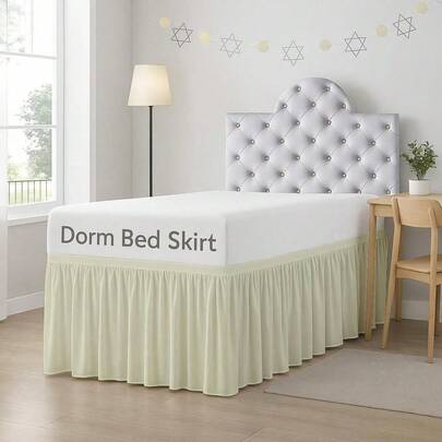 Premium Twin XL Bed Skirt With 32-Inch Drop, 100% Soft Microfiber Dust Ruffle, Wrinkle-Resistant Bed Base Cover, Fitted Bedding Accessory For Dorm Room, Bedroom, And Guest Room, Elegant White Decor, Easy-Fit Elastic Corners, Durable And Machine Washable, Essential Home Textile Upgrades, Hotel-Style Bedding Solutions