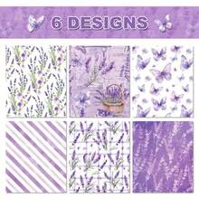 High Quality Lavender & Butterfly Floral Gift Wrapping Paper - Elegant Purple & Green Botanical Design, Suitable For Weddings, Birthdays, Teen Showers, DIY Crafts, Butterfly Decor - Multicolor - View 4