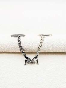 1 par, llavero personalizado para parejas, iniciales personalizables, romántico, grabado con láser, adecuado para llaves, bolsas, colgantes, se puede usar como regalo, Día de San Valentín, Halloween, Navidad