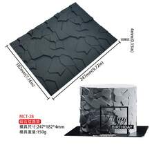 1pc Wavy Sand Dune Fondant Cake Decorating Mold, Silicone Lace Mold For Fondant, Heart Chocolate Lace Mat, Wavy Pattern Embossing Mat And Decor - Flexible Mold For Cake, Chocolate, Resin, Soap, Clay Crafts