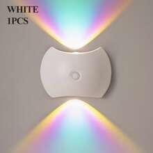 LED Bewegungsmelder Nachtlicht, Induktionslampe, LED Wandleuchte, kabellose aufladbare magnetische Leuchte mit Sonnenuntergang-Atmosphäre, für Schlafzimmer, Flur, Treppe, Smart Home Dekoration - 3-Farben & Sonnenuntergang Lichteffekt, ohne Verkabelung, einfache magnetische Installation, USB-betrieben, 1200mAh Akku, 2 Modi (Immer an/Sensor), einstellbare Helligkeit, minimalistisches Design, hochwertige LED-Beleuchtung für Wohndekoration