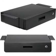 Maclean MC-461 Ergonomische Untertischschublade mit Schlüssel | Abschließbar | 5 kg Tragkraft | 45*31,2 cm | Hängeschublade Schwarz | Unter Schreibtisch montierbar