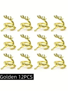 1 قطعة/6 قطع/12 قطعة من حلقات المناديل الإبداعية، حاملات المناديل الزخرفية لعيد الميلاد، الحياة الريفية، الزفاف، المطعم، الفندق، عيد الحب، الولائم، طاولات البوفيه، مستلزمات الحفلات، ديكور طاولة المطبخ المنزلي