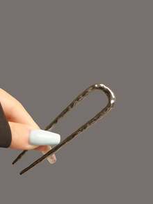 2/1pc U-Shaped Hair Clip, Metal Hair Accessory, High-End Retro Style Hair Bun Maker, Alloy Hair Pin, Suitable For Hundreds Of Hairstyles, Suitable For Daily Use All Seasons, Hair Styling Pins