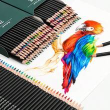 24/36/48/72/120pcs Wooden Art Colored Pencils Set, Premium Colored Pencils, Water-Soluble & Oil-Based, Unbreakable Lead, Art Drawing Wooden Colored Pencil Set, Professional Color Painting Brush, Student Art Colored Pencil Brush