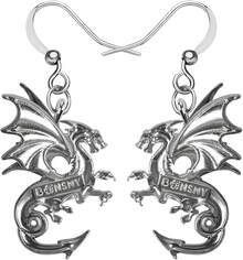 Enamel Alloy Dragon Earrings Fantasy Dinosaur Drop Dangle Fashion Jewelry For Women Gift2025 - 紫色 - 查看 11