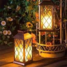 太阳能户外复古蜡烛宫灯，花园吊灯，景观吊灯，庭院氛围吊灯 - 大宮燈 - 查看 4