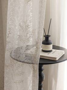 1 tấm rèm voan thêu hoa, phong cách Pháp lãng mạn. - Nhiều màu - Xem 4