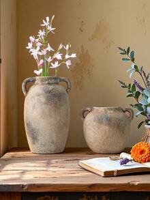 Vintage kreative Keramikvase, Heimdekoration, Keramiktopf, Blumentopf, Zimmer Dekoration Glasvase - Verschiedenfarbig - Übersicht 6